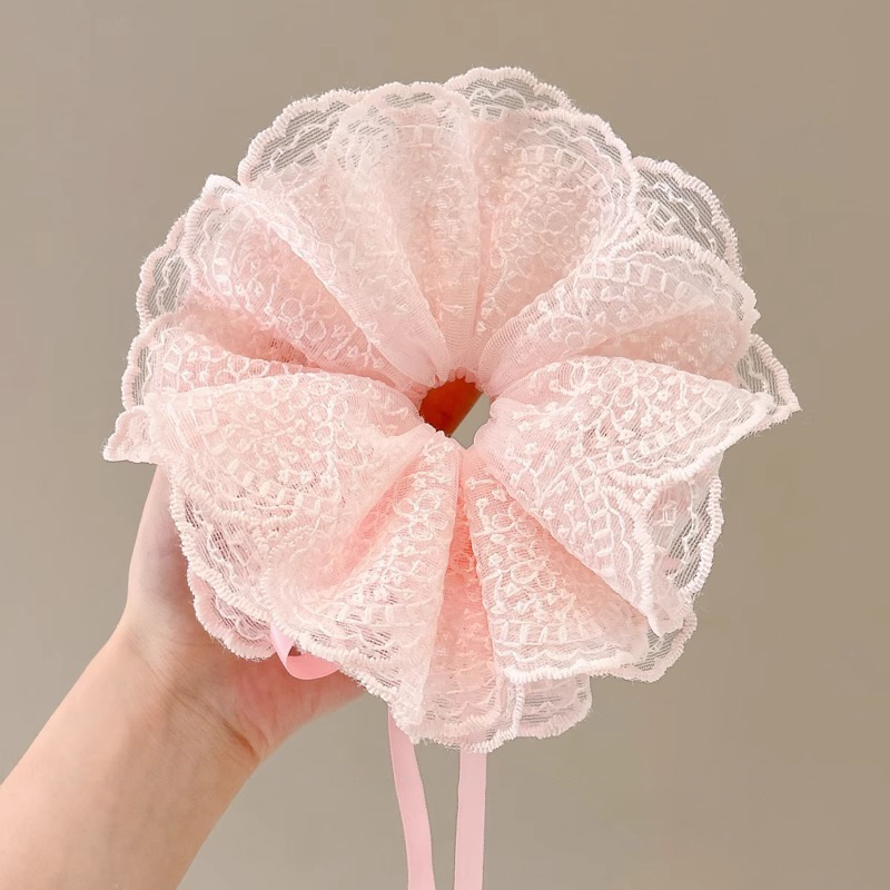 Nuevo estilo francés elegante chica con cola de caballo temperamento cuerda para la cabeza sentido de alta gama bola cuerda para el cabello moda estilo de explosión intestino grueso