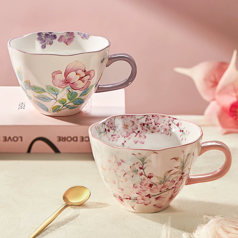 Пластиковая кружка EssenceCeramic Mark для девушек с ощущением воды, овсяная кружка для завтрака, офисная кофейная кружка, высокая краса, чай