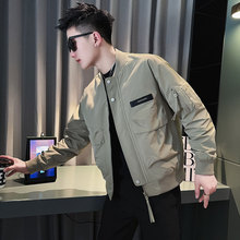 春秋款飞行员夹克男修身潮牌机车服上衣2024新款潮流痞帅炸街外套