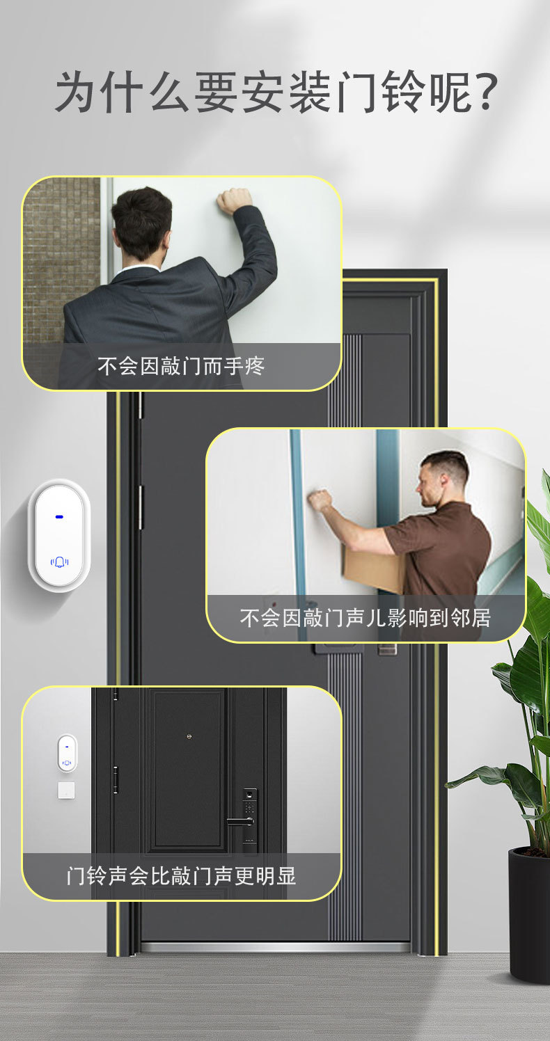 无线门铃家用