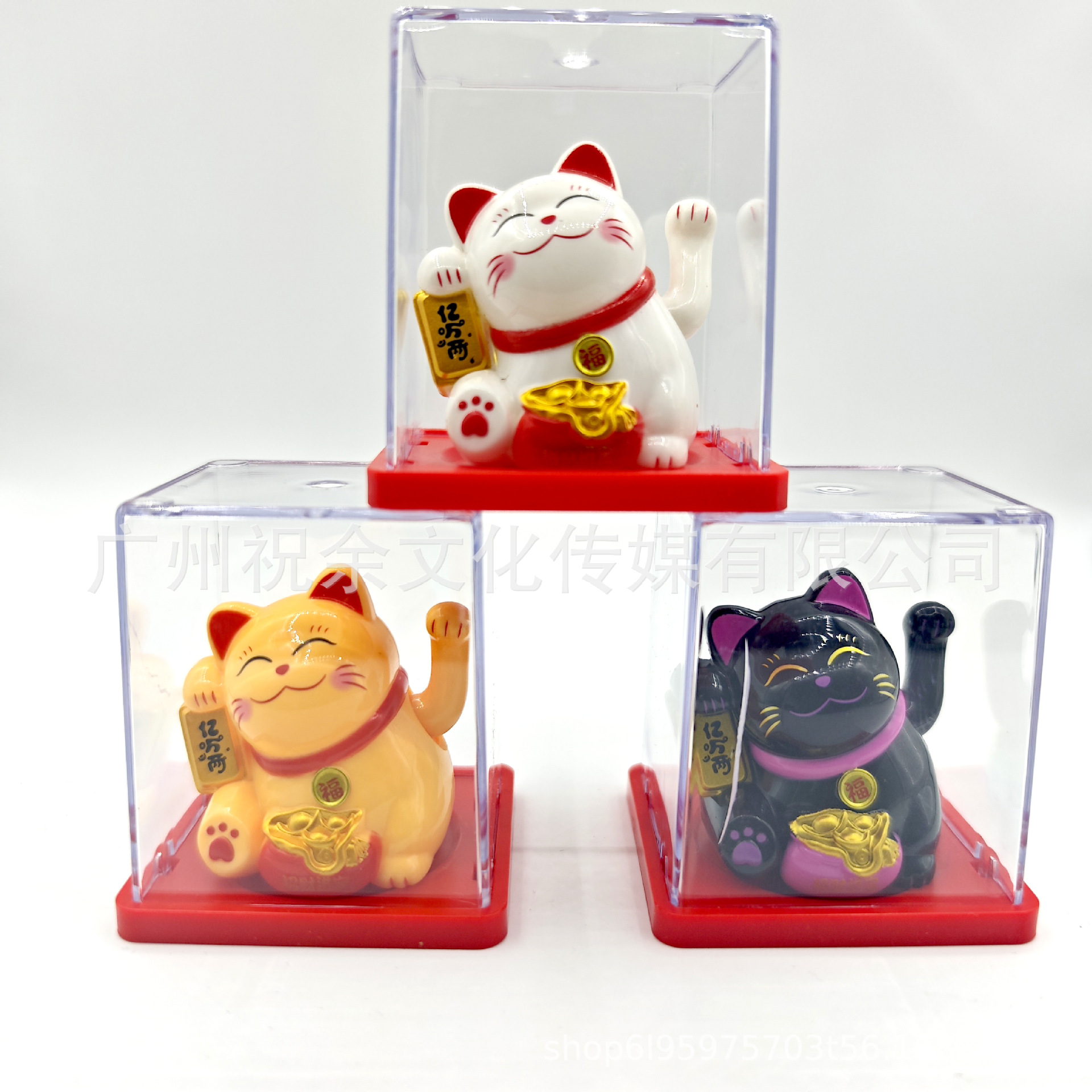 Mini adornos de la suerte para gatos y accesorios de regalo para coches de tienda de manualidades con cubiertas antipolvo