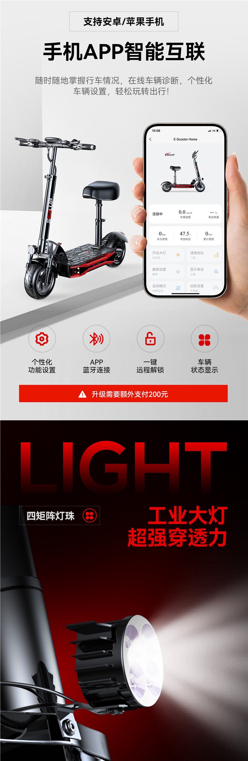 Hilop Electric Scooter, Electric Folding Scooter, Small Mobility Vehicle, Two-Wheeled Mini Adult Electric Scooter