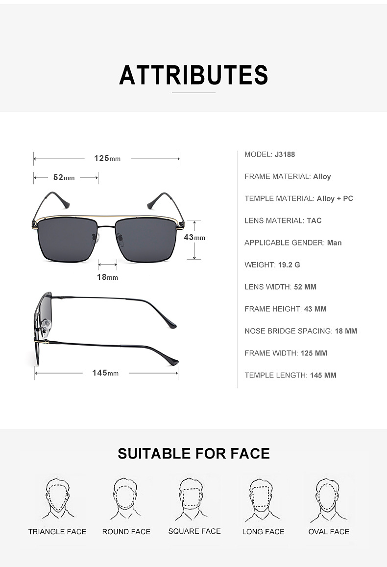 Wholesale Fashion Polarized Metal Sunglasses display picture 17