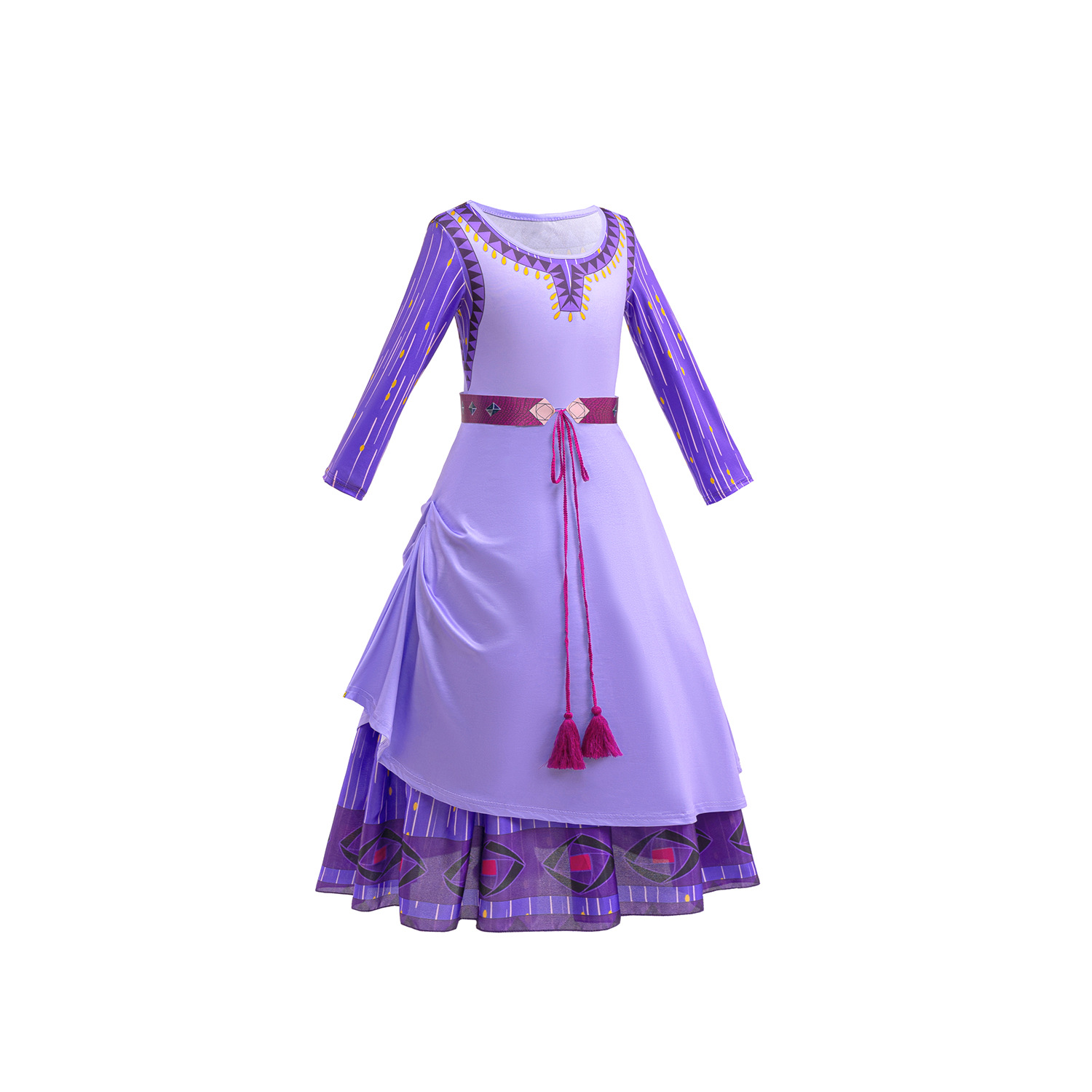 Cosplay estrella deseo Asha mismo estilo vestido Halloween niños Vestido de manga larga nuevo vestido de la muchacha