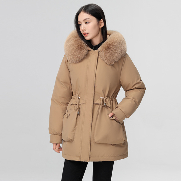 Women’s Down Jacket Women’s Mid-Length Loose Winter Parka Padded…
