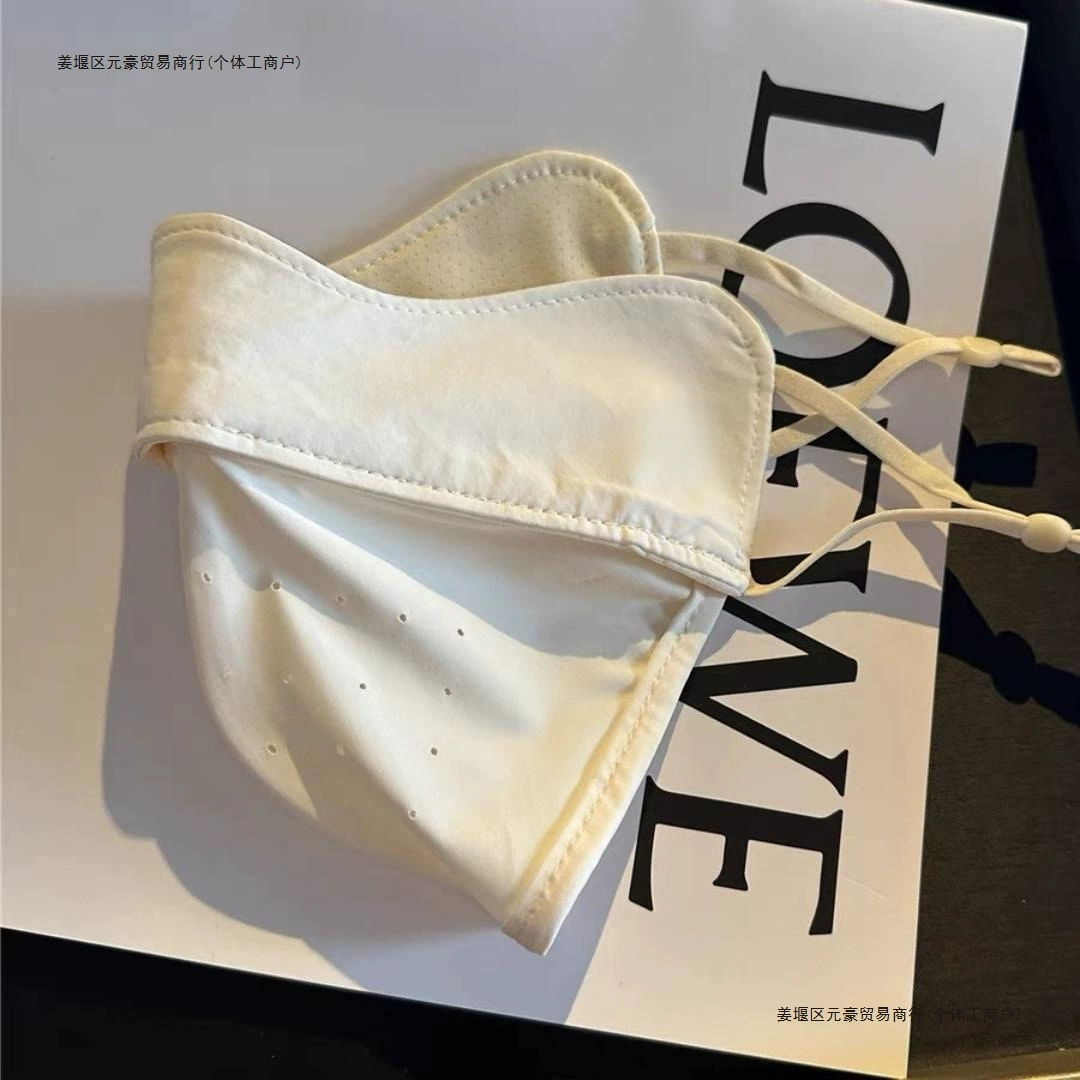 Ледяной шелк, крутая 5D стерео солнцезащитная маска, анти-УФ-защита, женская летняя дышащая маска для защиты глаз с поддержкой рыбьей кости, маска для лица