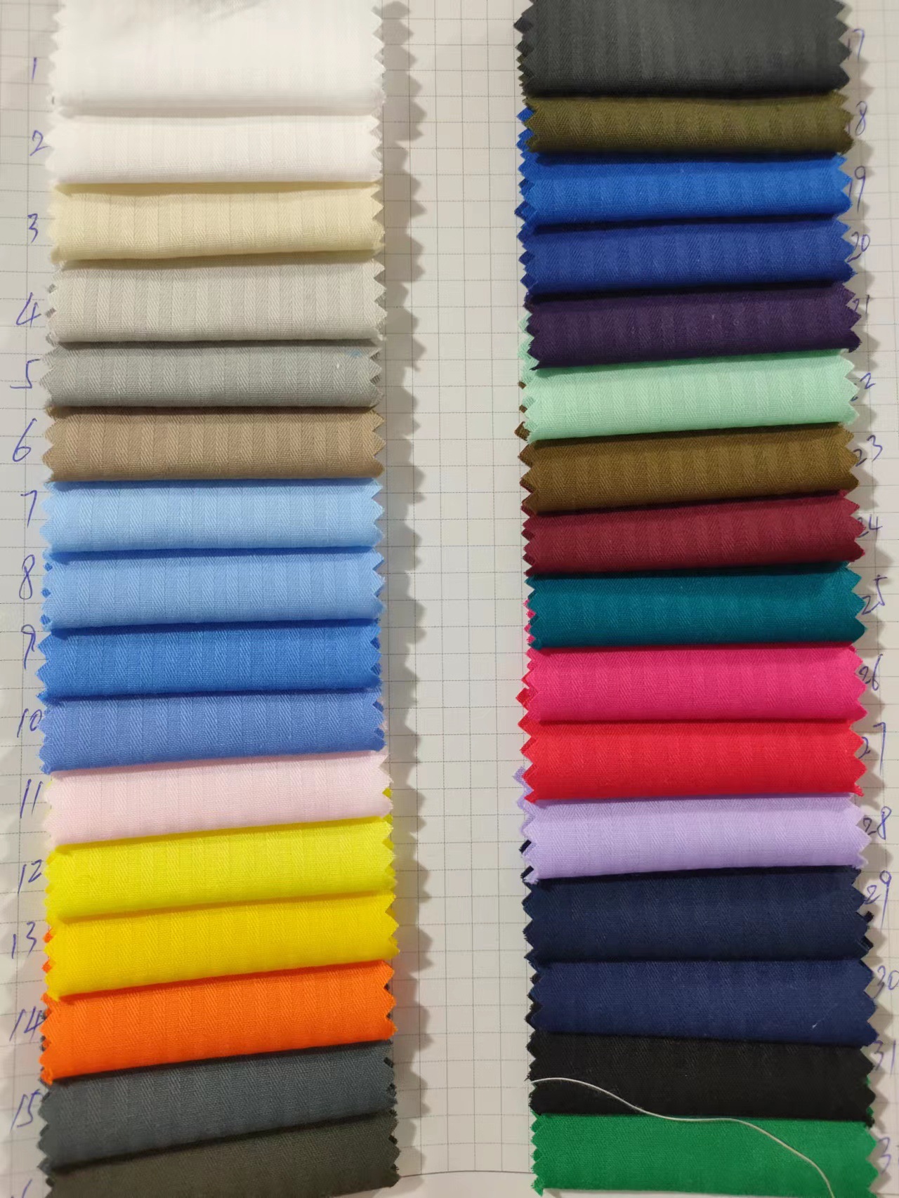 产地货源T/C涤棉133*72鱼骨纹布 里布口袋包边布腰条西装面料批发