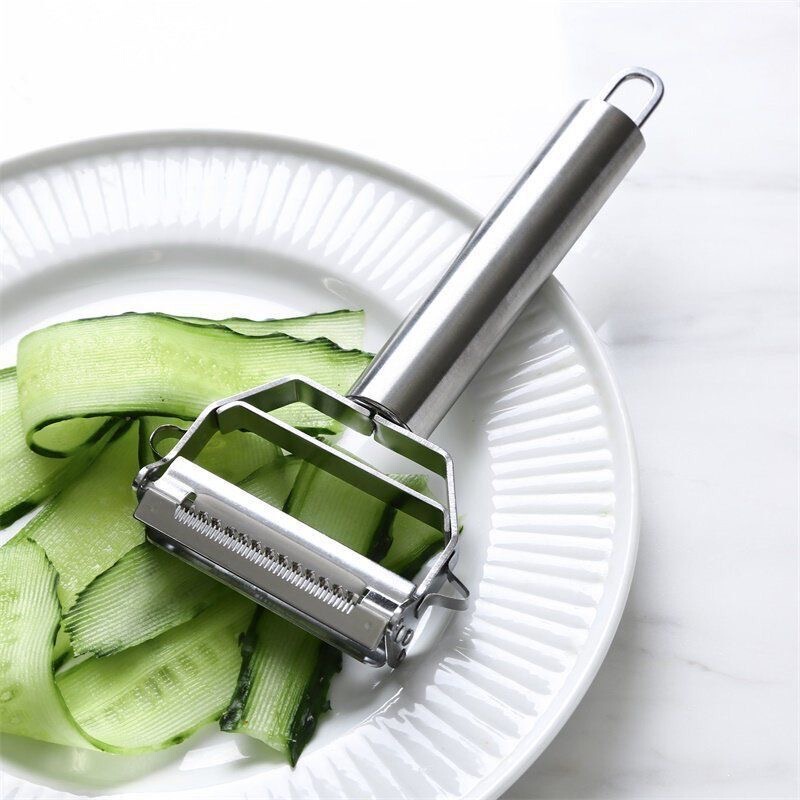 ステンレス鋼の皮むきナイフ家庭用多機能スクレーパー果物野菜瓜削りジャガイモの皮むき器削り器の神器.|undefined