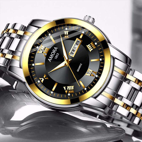 Dropshipping non-mechanical fully automatic movement watch men's calendar casual fashion Korean version luminous waterproof quartz watch