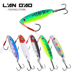 Shore-cast blue blade, long-range hard bait, artificial lure, 7g-30g minnow-style lure with blood grooves and triple hooks—ideal for largemouth bass and mandarin fish.