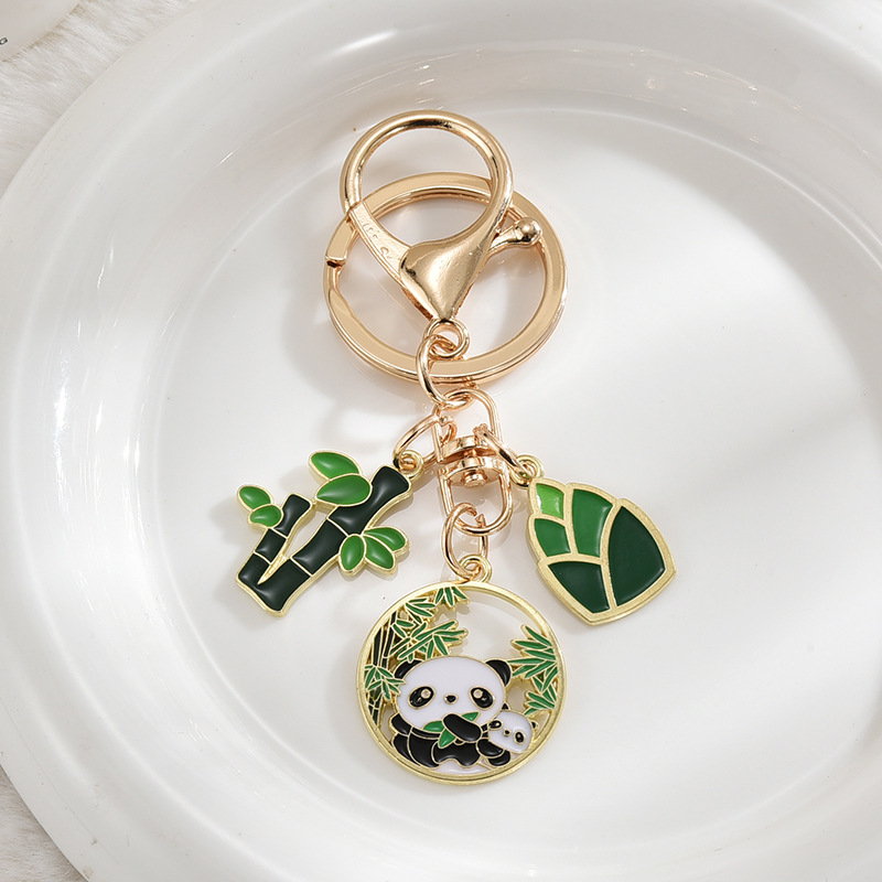 25g Weight Bag Pendant, Keychain Classification 1 Piece Quantity Holiday, Daily Occasion Metal Material Panda Pattern Unisex Gender Cute Style Cute Panda Metal Unisex Bag Pendant Keychain 6