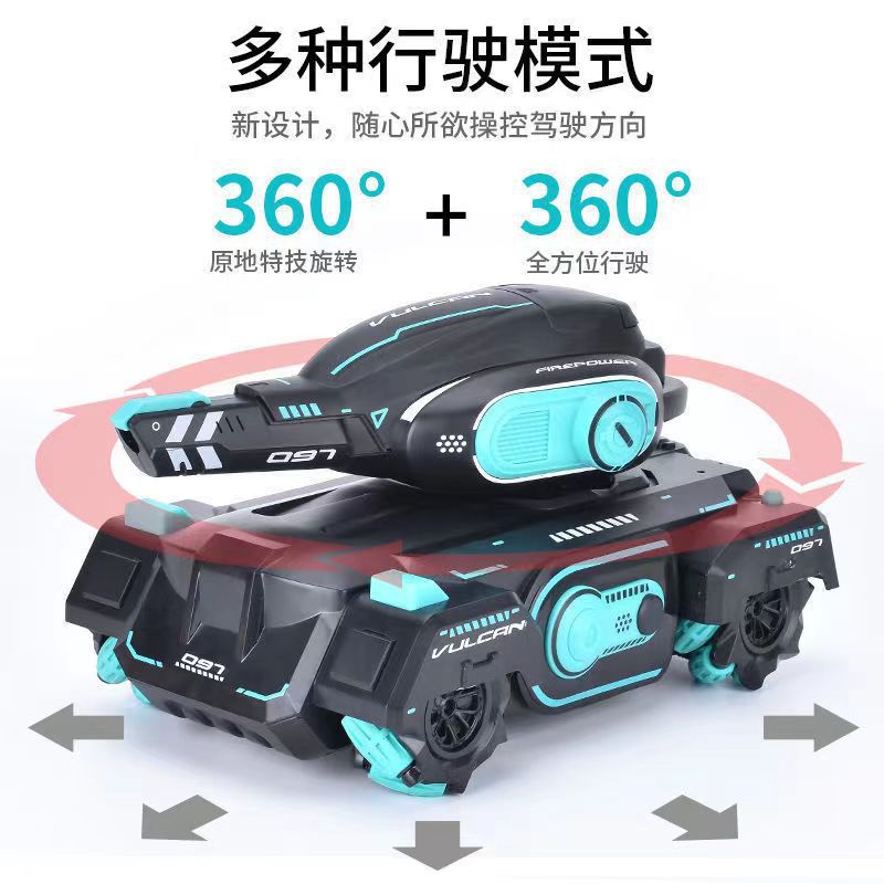 Coche de control remoto eléctrico, coche de tanque de control remoto, bomba de agua, sensor de gestos, coche de juguete con tracción en las cuatro ruedas