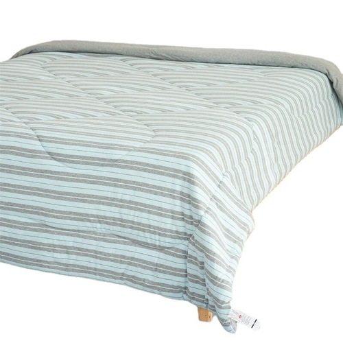 Liangpin Class A Tianzhu cotton air-conditioning quilt striped single and double Japanese-style naked sleeping Japanese-style summer cool quilt unprinted knitted cotton water
