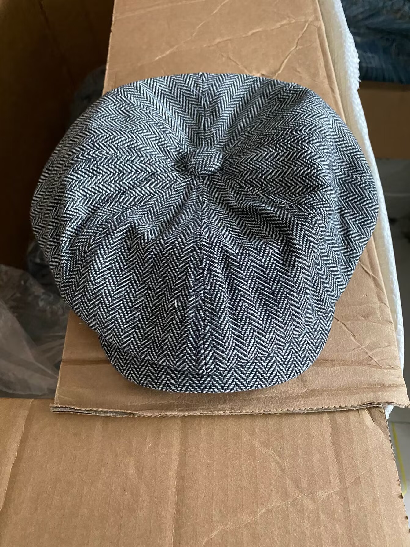 Unisex Herringbone octagon hat for men Newsboy Hat Retro forward hat beret tidal forward hat_voghion.com