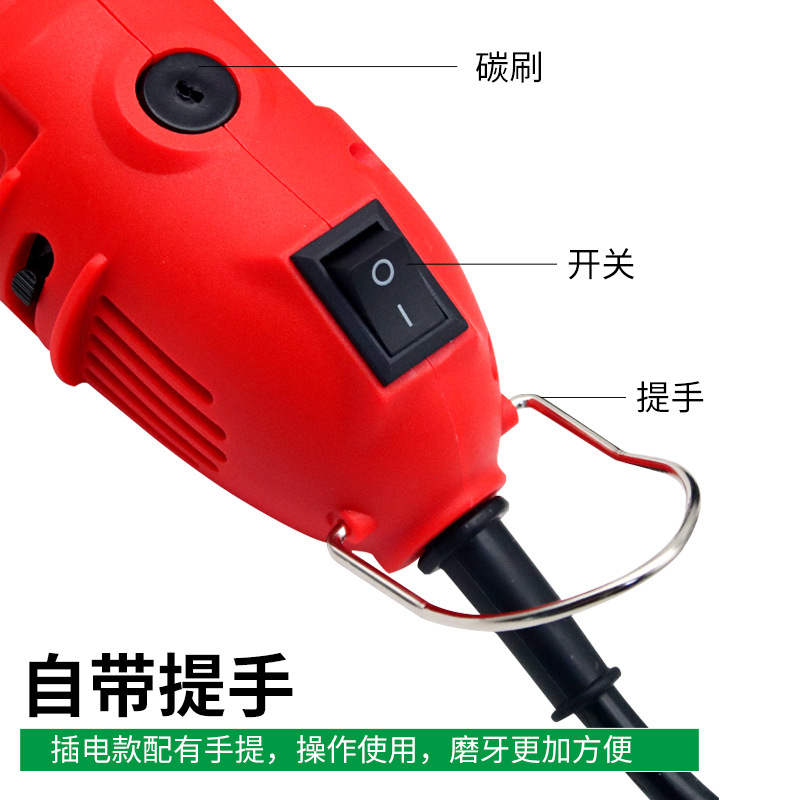 máquina de molienda de dientes veterinaria cerdo, perro, gato, hámster, mascota, máquina de molienda de dientes eléctrica ajustable de velocidad, herramienta de corte de dientes, equipo de ganado