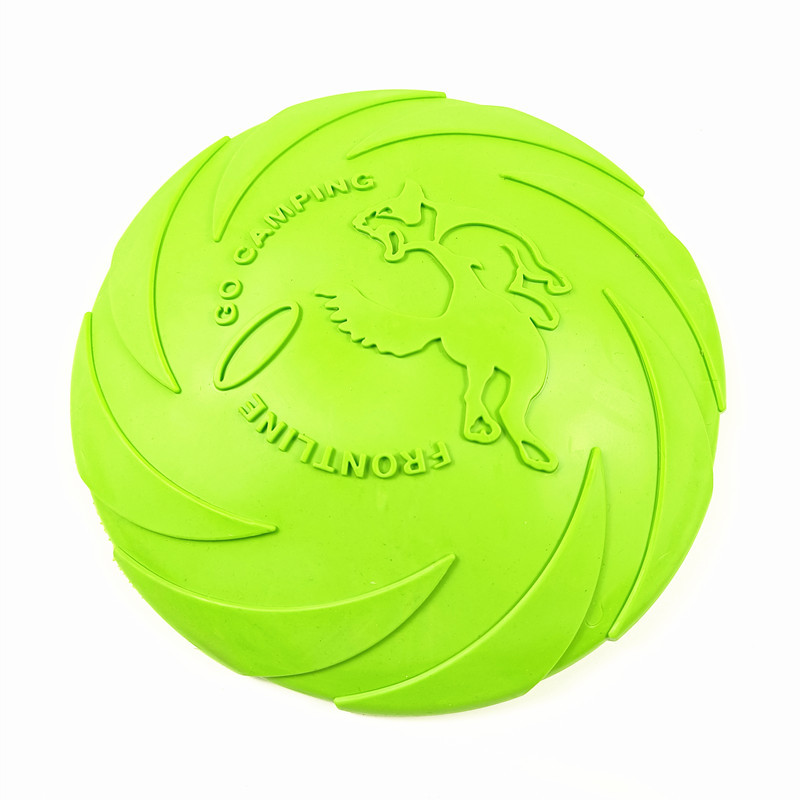 Fabricantes pueden imprimir logotipo personalizado mascotas al aire libre entrenamiento de perros platillos voladores TPR juguetes para niños perros grandes