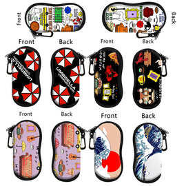 海浪老友记艺术梵高眼镜包收纳袋太阳眼镜墨镜拉链包防摔便捷印花