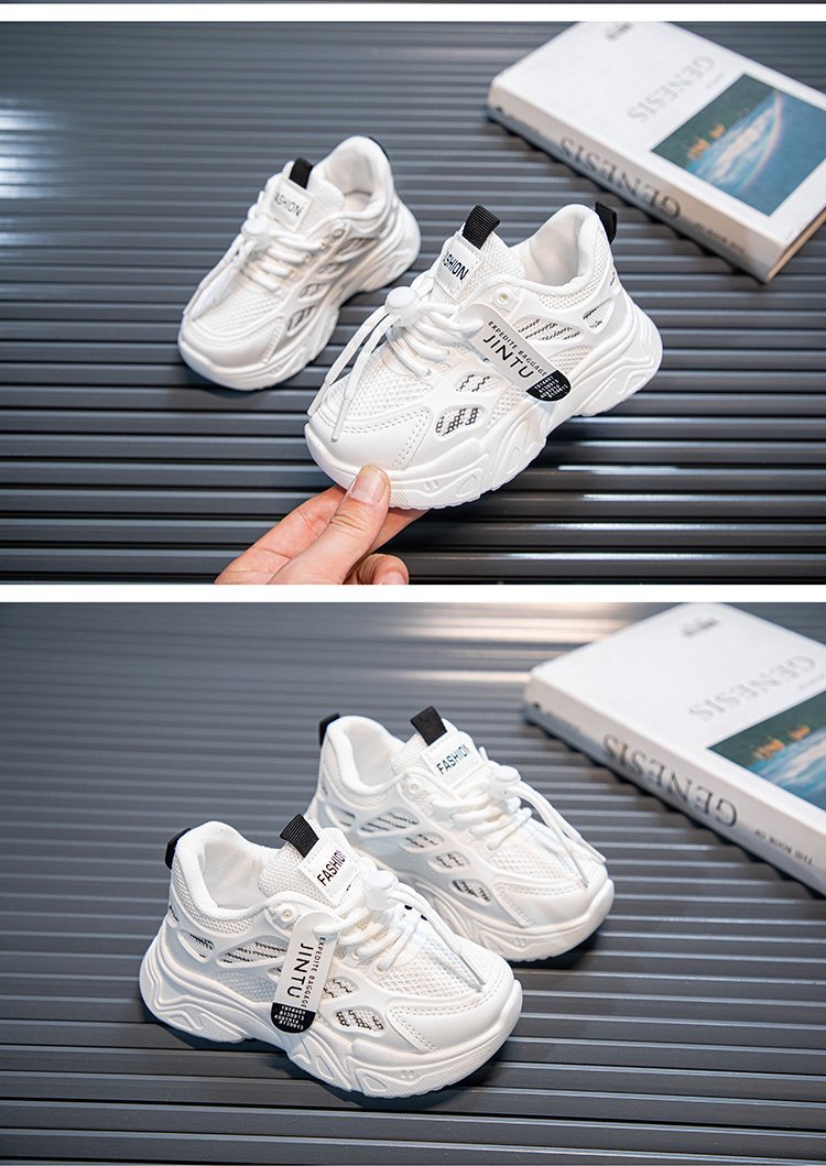 Atmungsaktive Mädchen Sneaker Aus Mesh, Leichte Schulturnschuhe_voghion.com