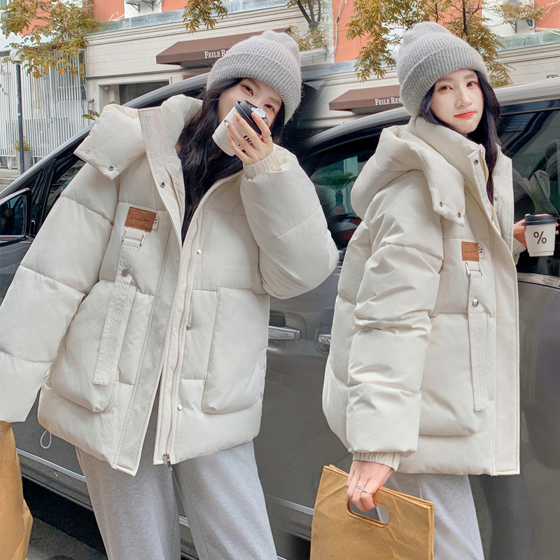 Transfronterizos abrigo de moda de invierno de mujer 2023 nuevo estilo medio y largo chaqueta de algodón suelta coreana ropa de pan image 3