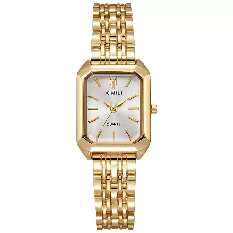 Кварцевые часы, браслет из нержавеющей стали, стиль светлой роскоши для женщин, циферблат 2,2×3,0 см