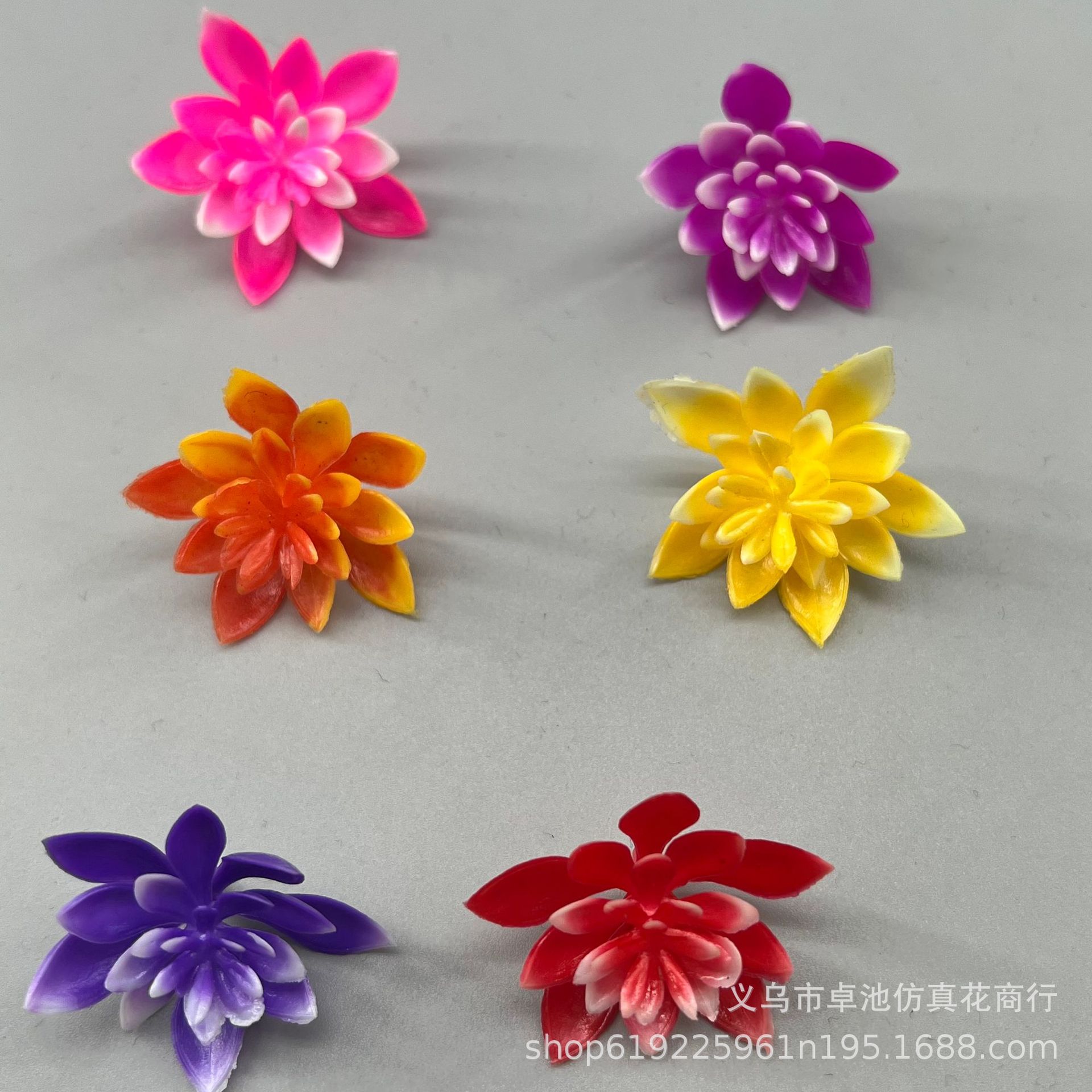 仿真植物2cm小荷花盆栽植物婚庆水族花配件塑料材料水草仿真植物.