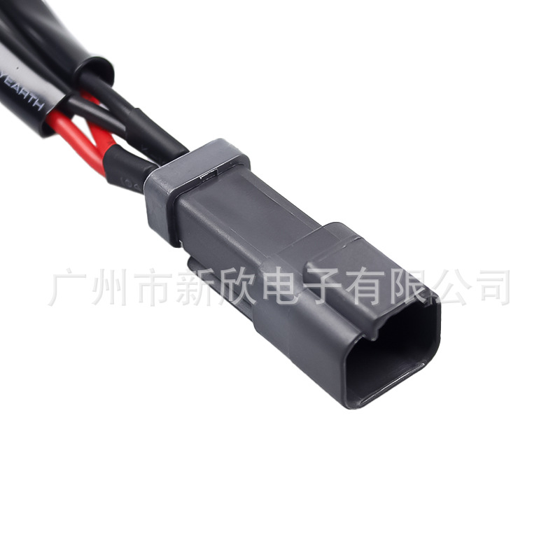 Conexiones impermeables para focos LED de automóviles, arnés de cables de lámpara largos, conectores de desmontaje rápido enchufables macho y hembra con cables, conectores DT impermeables
