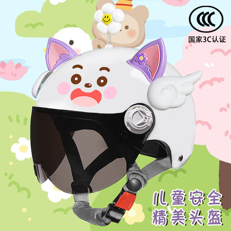 밝은 흰색 양고기 + 자외선 차단제 + 꽃 + 흰색 날개 + 보라색 분홍색 여우 귀