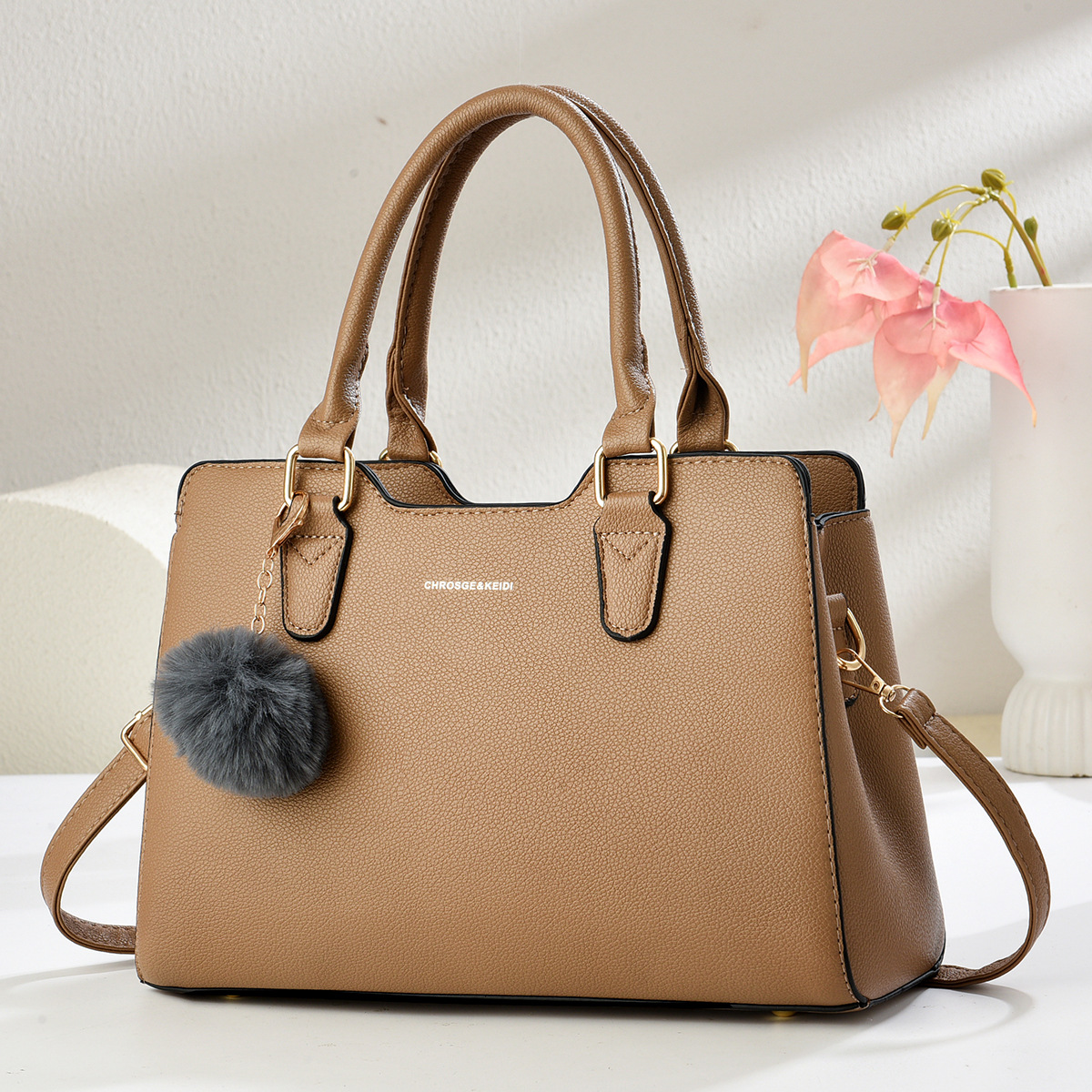 Women's Cross-Body Shoulder Bag, Simple Handbag, New Trendy Autumn and Winter Middle-Aged Mother's Bag, Tote Bag, Foreign Trade Wholesale