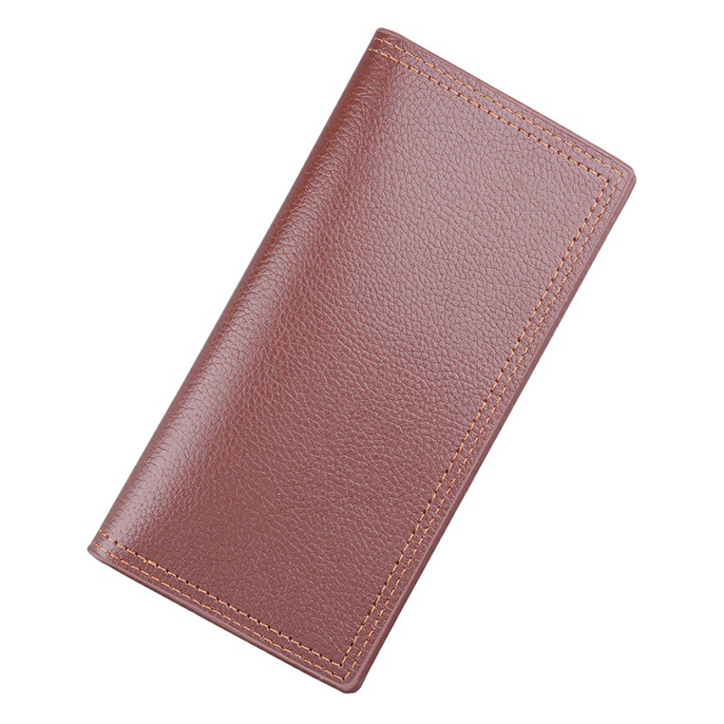 Cartera de los hombres al por mayor titular de la tarjeta integrada billetera larga de los hombres ultrafina cartera de los hombres delgada fábrica retro en stock