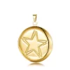 Golden round five-pointed star pendant