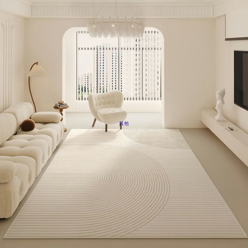 Gran tamaño alfombra de sala de estar crema viento alfombra de cama dormitorio armario decoración alfombra soporte de piso