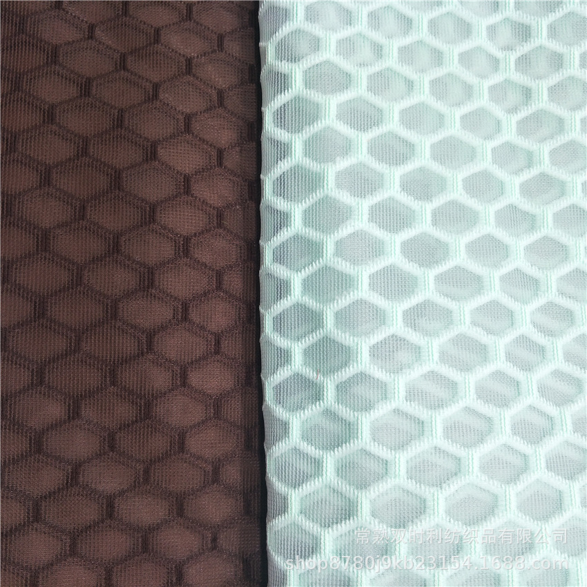 大六角三明治网布3D六角网眼布水洗上柔六角网布