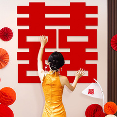 超大型の喜字は結婚専用の結婚祝いを貼ります。