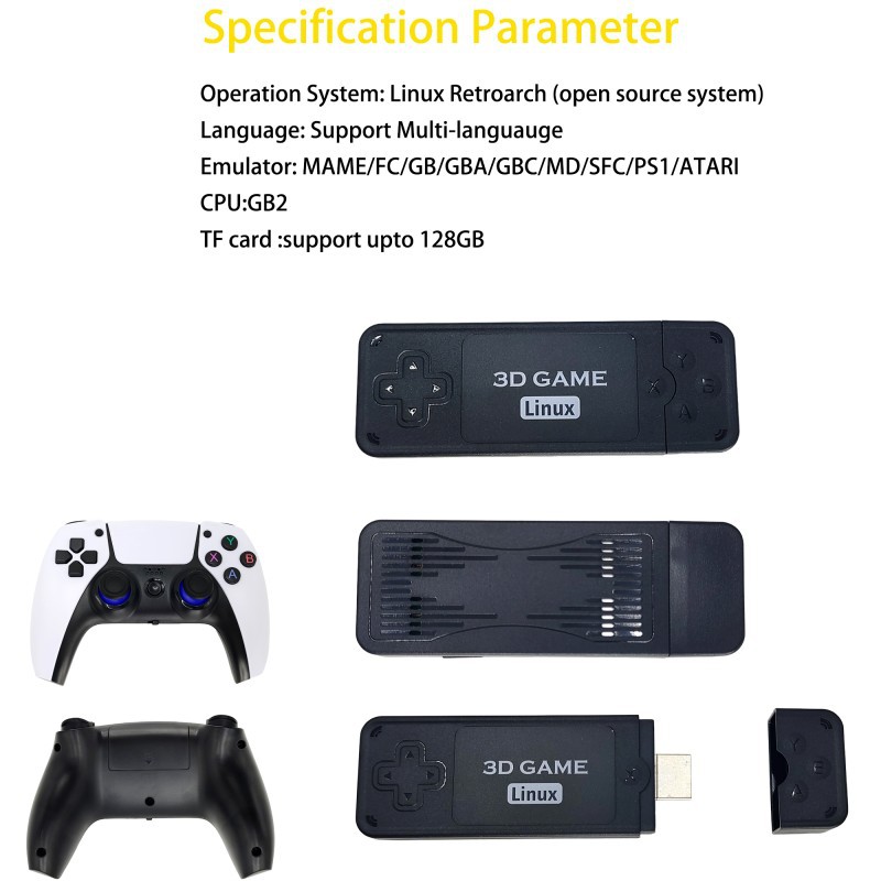 跨境U9 PRO游戏机HDMI高清2.4G无线电视游戏机3D战神PSP铁拳6 PS5 高清游戏机详情4