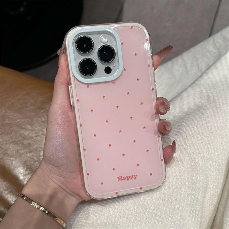 韓国風レッドウェーブ iPhone 16 Pro Max用スマホケース iPhone 15 耐衝撃 14 シンプル 13 耐衝撃 女性向け 17|undefined