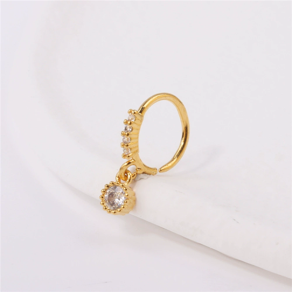 20 г Amazon европейский и американский женский кулон кольцо в нос висит одиночный бриллиант шпилька для носа кольцо в нос кулон серьги хряща Висячие