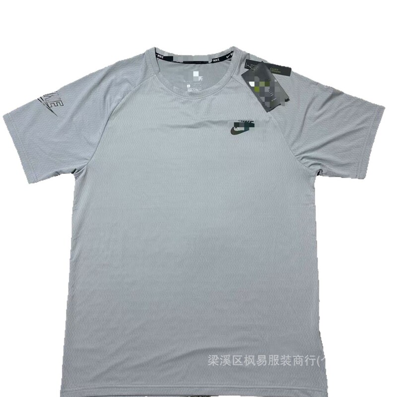 越境貿易アイスシルクTシャツ半袖速乾通気性トップスランニングフィットネスゆったりスポーツメンズセットアイス感|undefined
