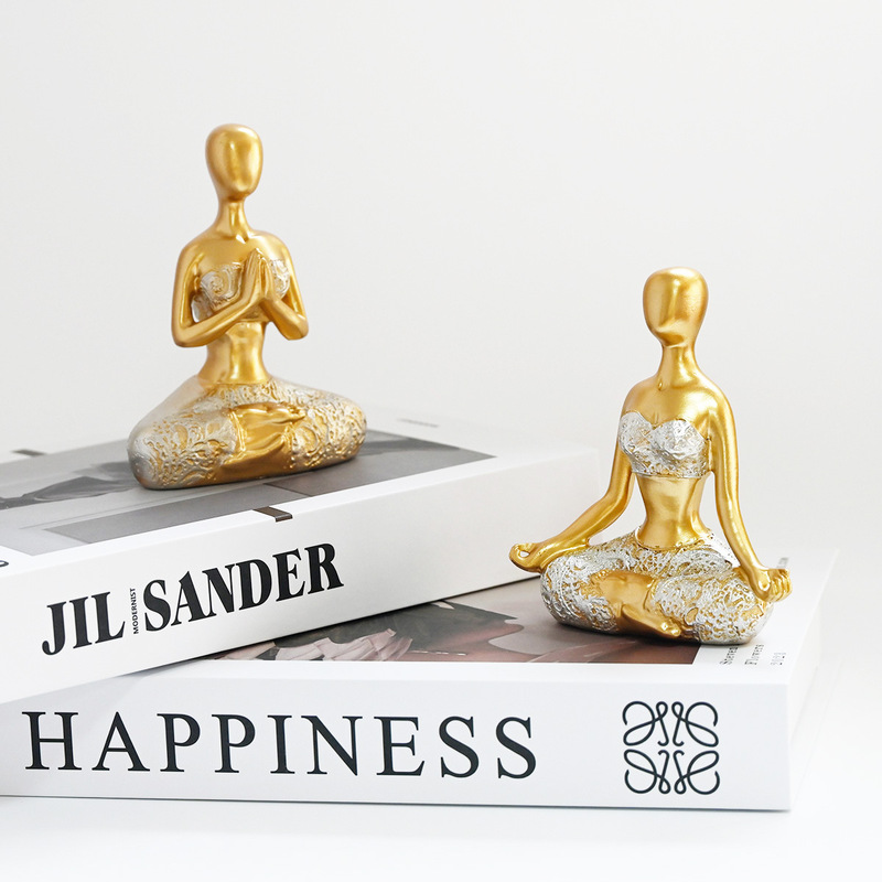 現代思想家抽象フィギュア装飾品家の玄関リビングルーム研究デスクトップ装飾読者樹脂装飾品|undefined