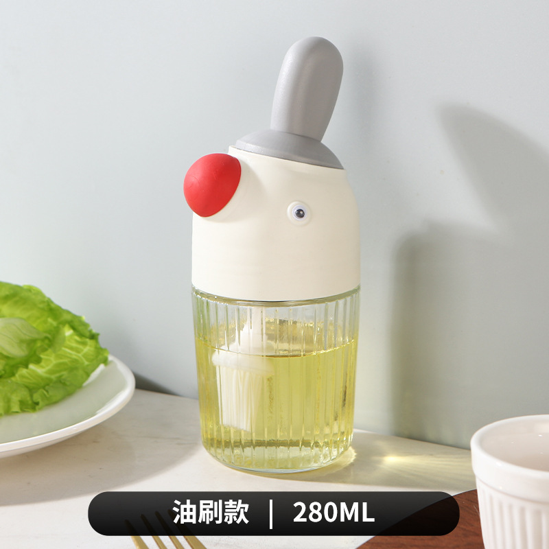 Mayorista en línea nuevo pájaro condimento de vidrio práctico cubierta de cuchara cerrada en una botella de condimento multifuncional de alto valor visual