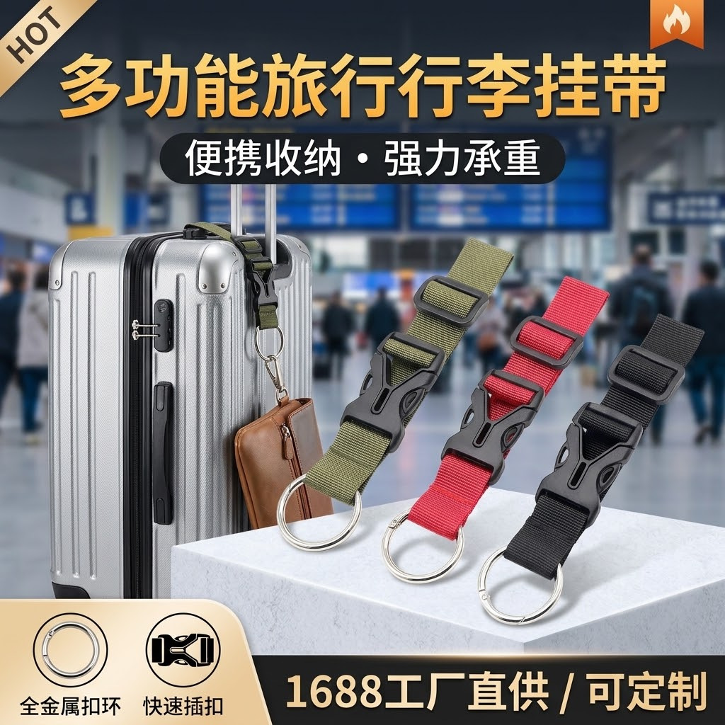External luggage strap, multifunctional backpack, elastic buckle, portable travel case, trolley case, multi-luggage holder