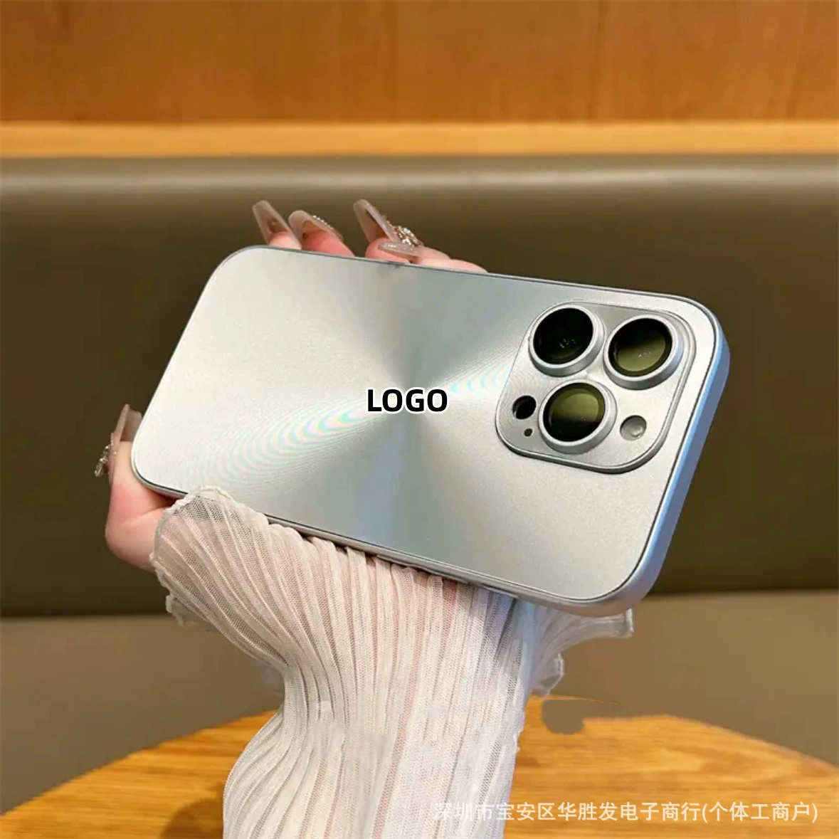 Чехол для телефона Apple 17promax с узором Aurora CD, матовый, разноцветный, стильный, противоударный, для iPhone16.