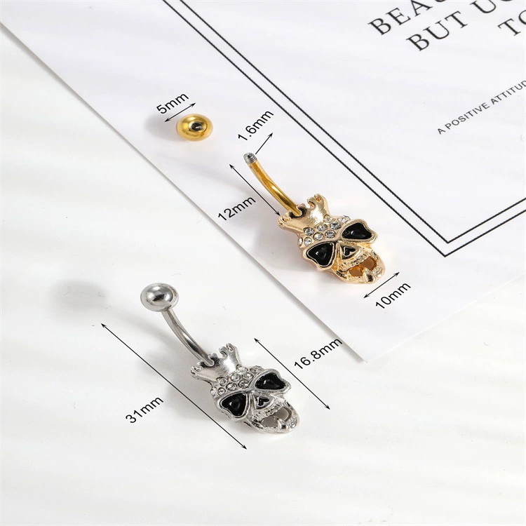Fashionable belly button piercing, jewelry, 1 pieces, punk style