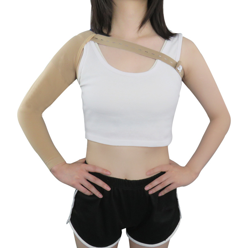 Ventas directas transfronterizas de la fábrica con cordón linfa clasificación médico brazo guardia recortada tejido elástico transpirable en stock