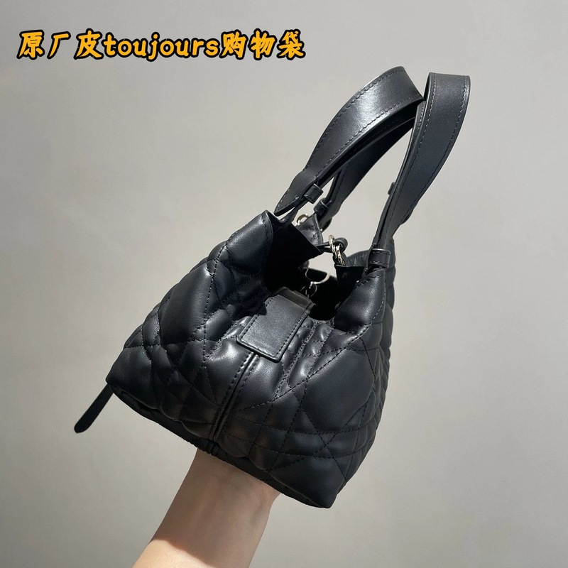 原厂皮D家toujours中号购物袋tote大菱格单肩斜挎子母包托特包|undefined