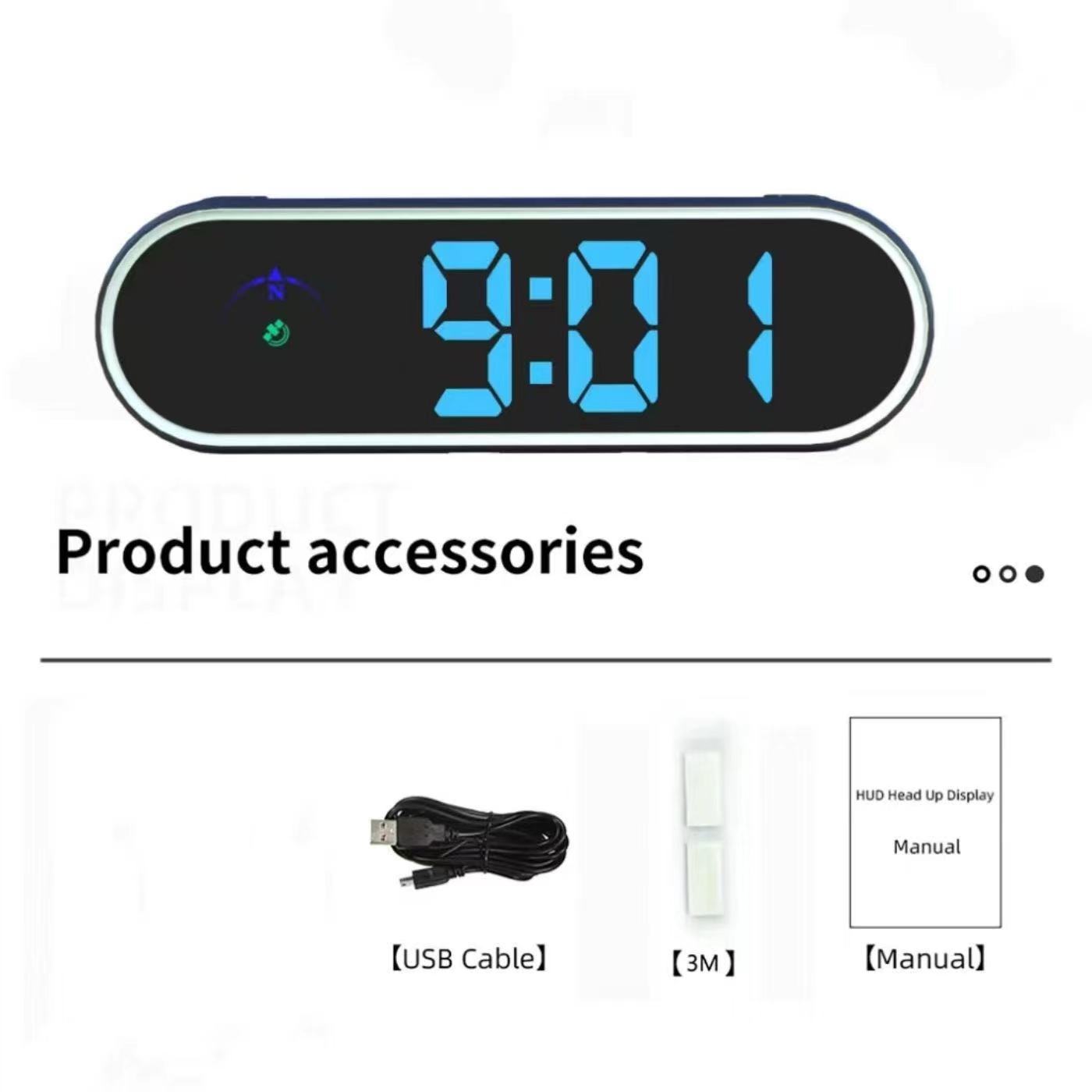 Direct from the manufacturer: New colorful car-mounted display HUD all-in-one device, switchable between KMH/MPH [for cross-mirror use]