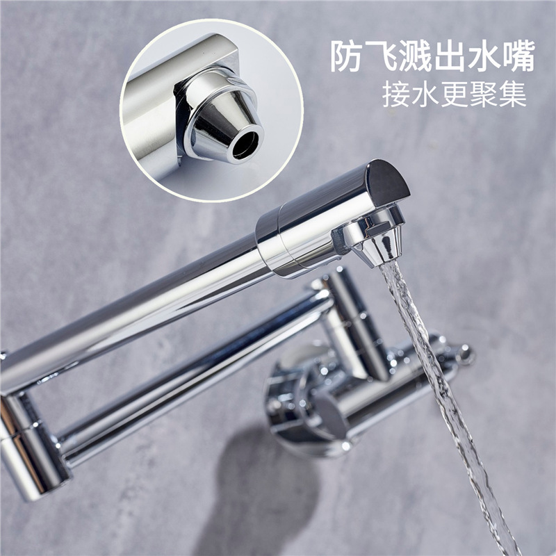 Kitchen Faucet Stove Full Copper Wall-Mounted Water Purifier Kitchen Folding Direct Drinking Water Faucet Wall 1/4 Inch 3/8 Inch Fixed