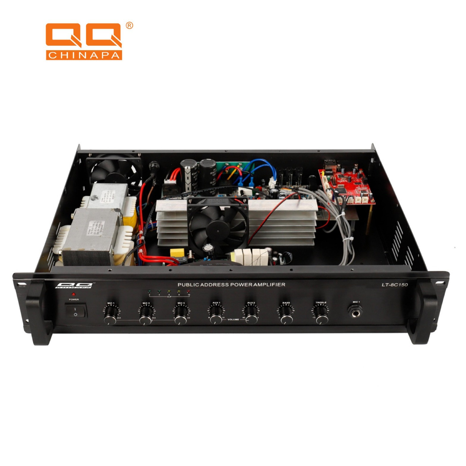 Sistema de radiodifusión amplificador de potencia de red IP altavoz de radiodifusión del campus amplificador de sonido contra incendios sistema PA amplificador de banda alta