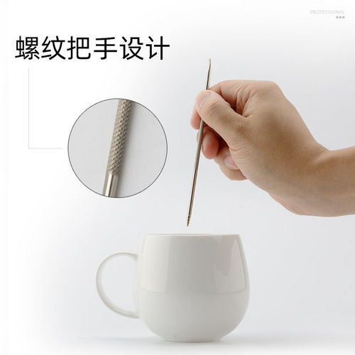 Cross-border 304 stainless steel latte art coffee carving stick fancy coffee utensil hook pattern baking milk foam latte art needle