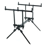 跨境铝合金快速折叠大物杆支架 欧式海竿伸缩三头库钓鱼竿支架