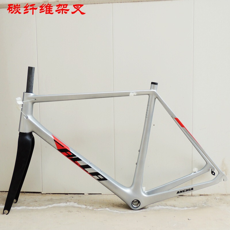 700C Road Bike Carbon Fiber Frame with Full Carbon Fork, 570mm High Internal Cable Routing Tapered Tube Fork, C Brake 700C Road Bike Carbon Fiber Frame with Full Carbon Fork, 570mm High Internal Cable Routing Tapered Tube Fork, C Brake
